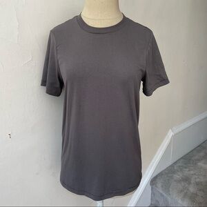 Frank & Oak Gray Organic Cotton Minimal The Essential Tee Short Sleeve T-Shirt